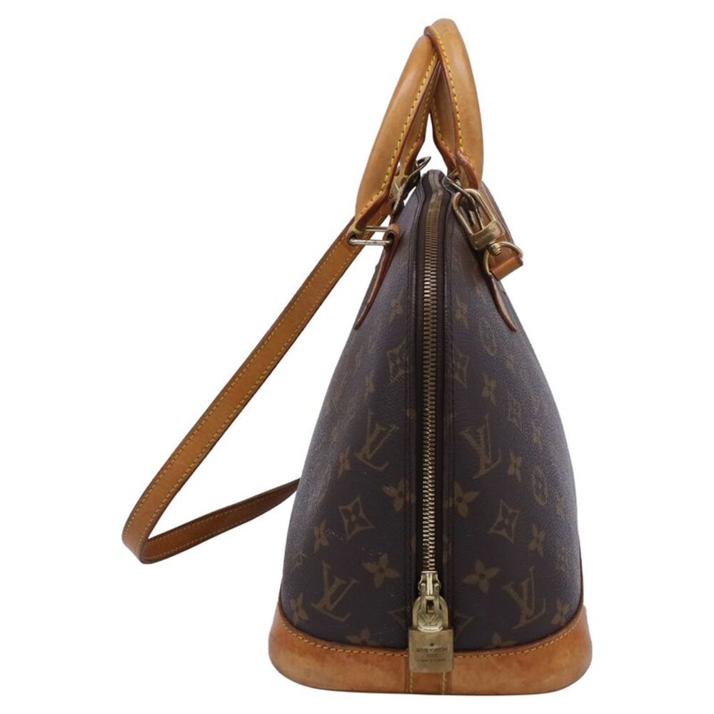 Louis Vuitton Alma PM Monogram Top Handle Bag in Brown Coated Canvas - Picture 5 of 10